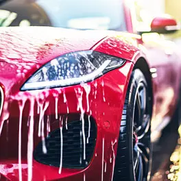 Car being washed